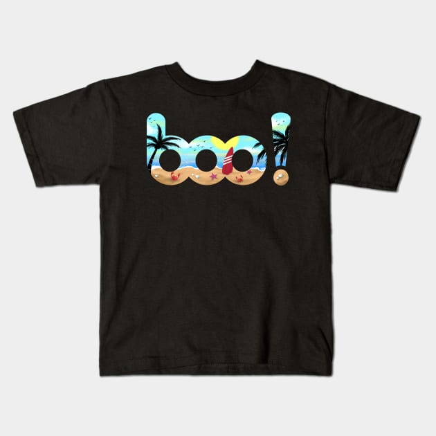 boo beach Kids T-Shirt by spoilerinc